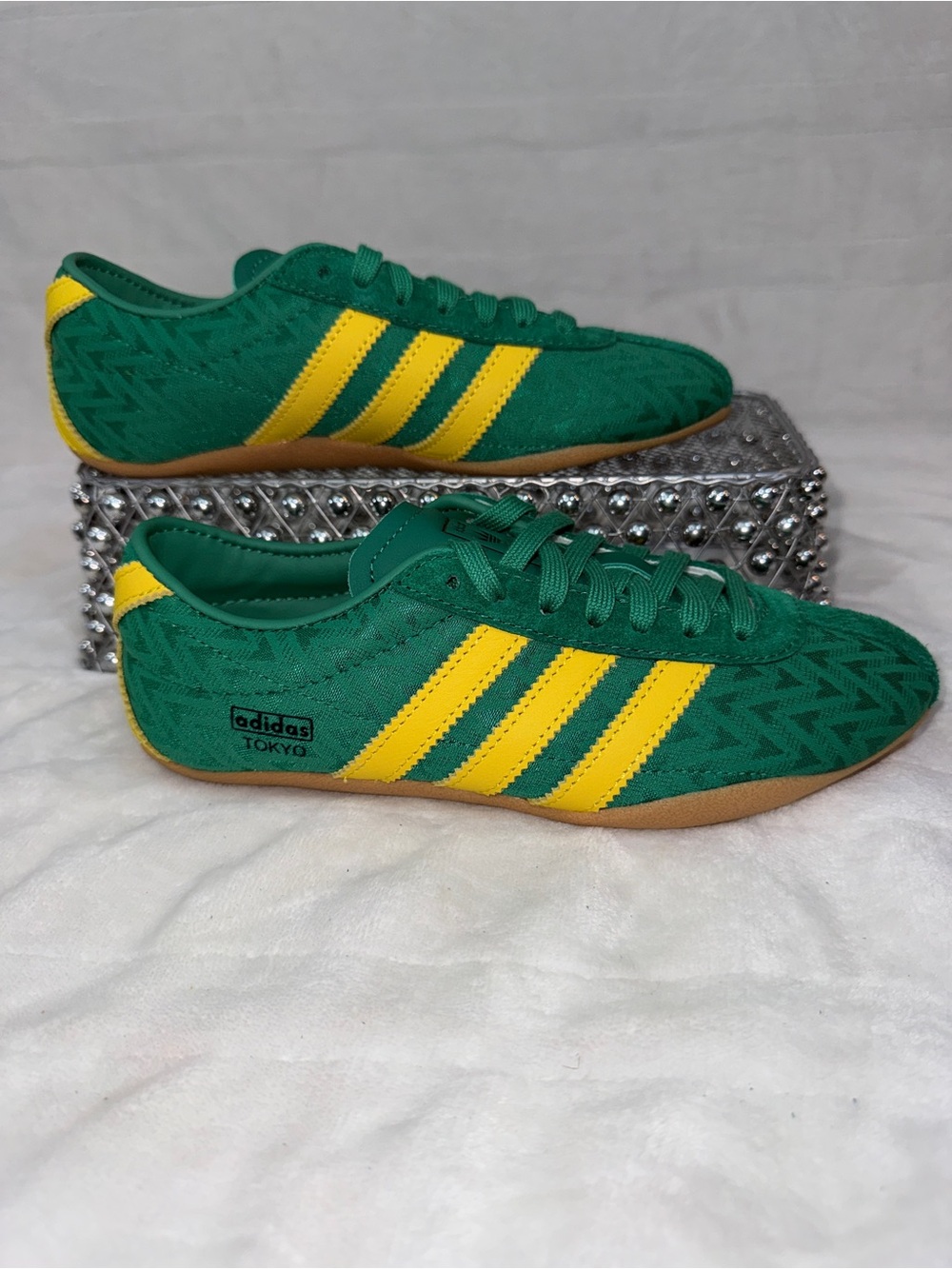 🍀💛 Adidas Tokyo W Sz 5 Green Yellow Sneakers IH6613 NWT